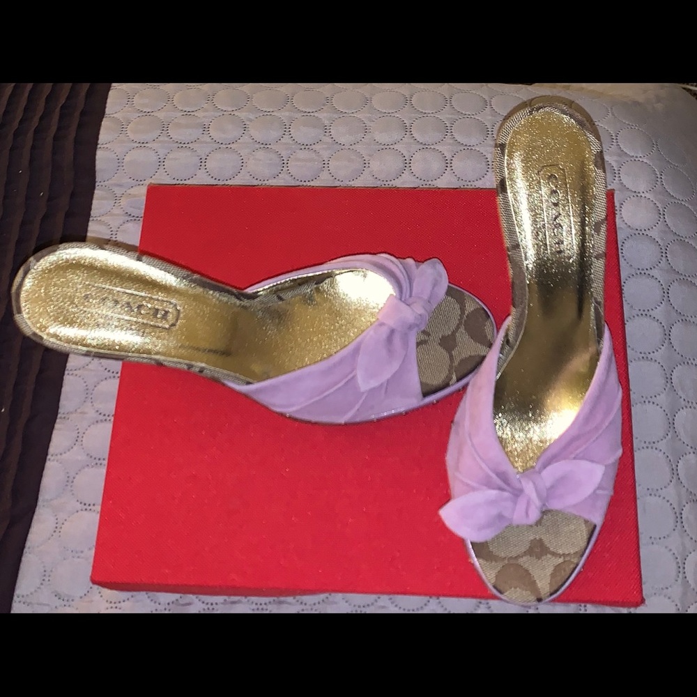 Women’s coach heels velvet